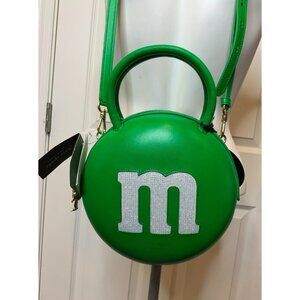 Kate Spade New York x M&M's Green Leather Jewel Embellished Crossbody Purse NWT!